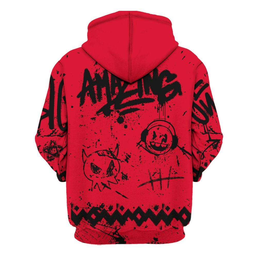 Hoodie To Match Air Max Sunder Gore Tex Fire Red - Friday Sneaker Crayon All Over Print