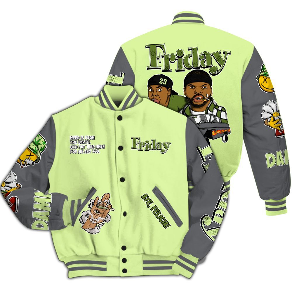 Varsity Jacket To Match Smoke Grey Volt TR 1s - Friday Sneaker Stress Style All Over Print