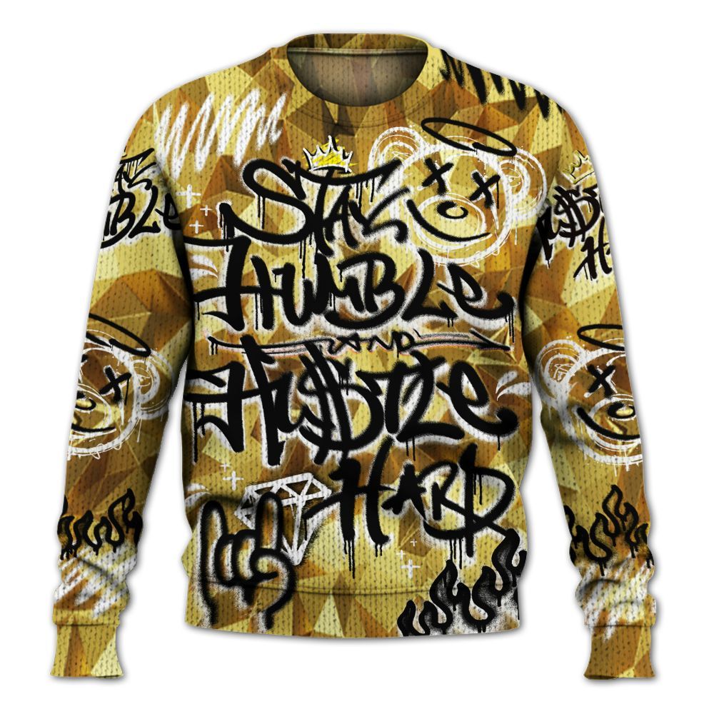 Knitted Sweater To Match NET Gold 4s - Humble Drip Streetwear Graffity