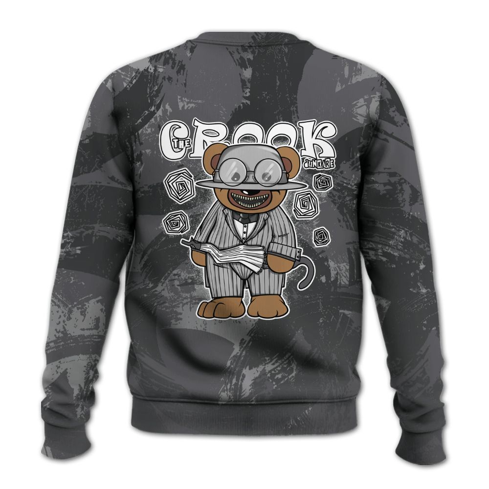 Sweatshirt To Match White Thunder 4s - Swindler Bear Circle Slpash All Over Print