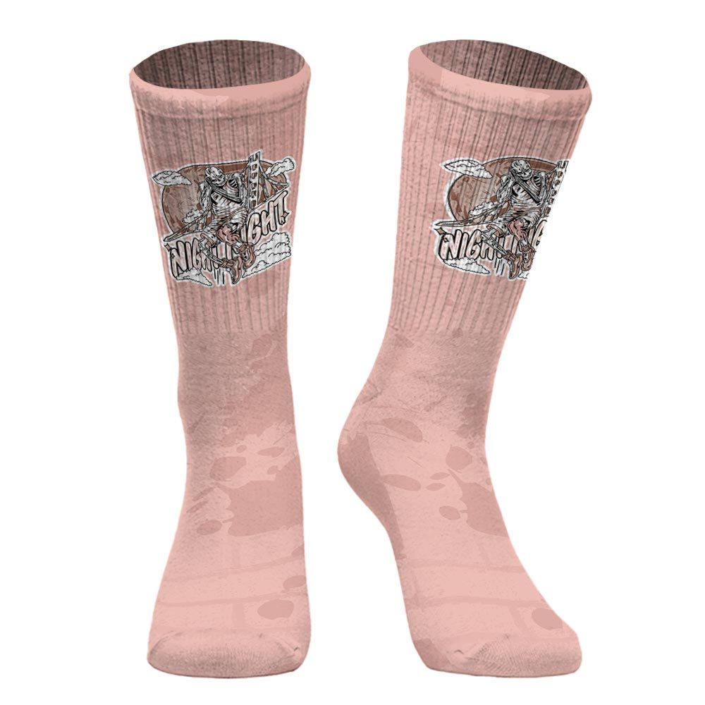 Sock To Match Dunk Low Pink Velvet - Seeya Skeleton Brick