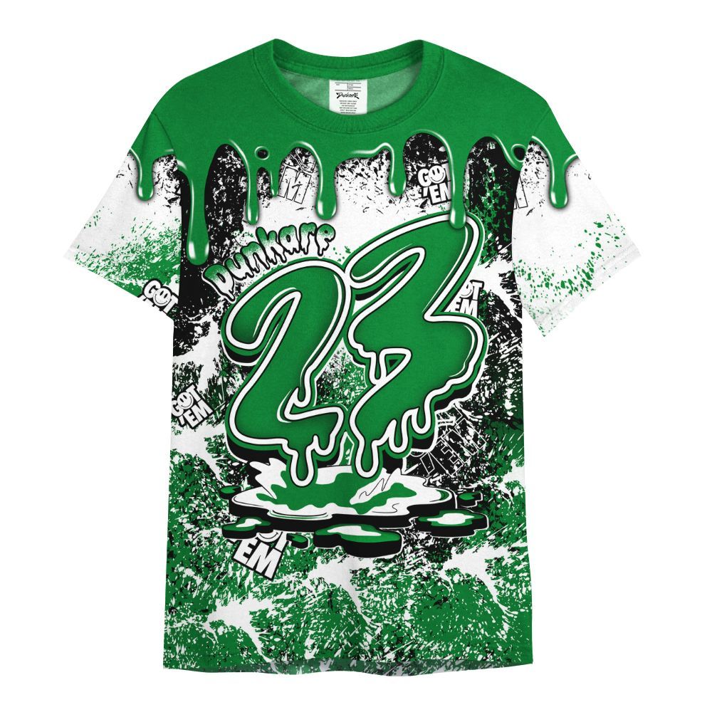 Shirt To Match Lucky Green 1s - Dripping 23 Drip All Over Print