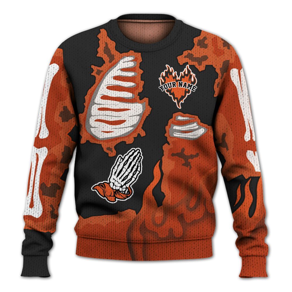 Sweater To Match Retro High OG Shattered Backboard 1s - Dislike Us Graphic Burning Custom Name Graphic