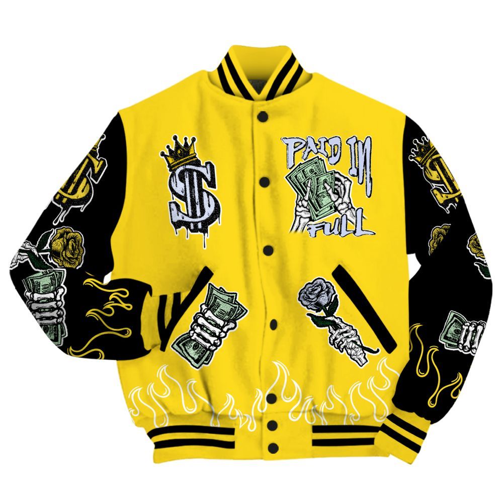 Varsity Jacket To Match Retro Thunder 4s - Fire Everybody Paid In All Over Print