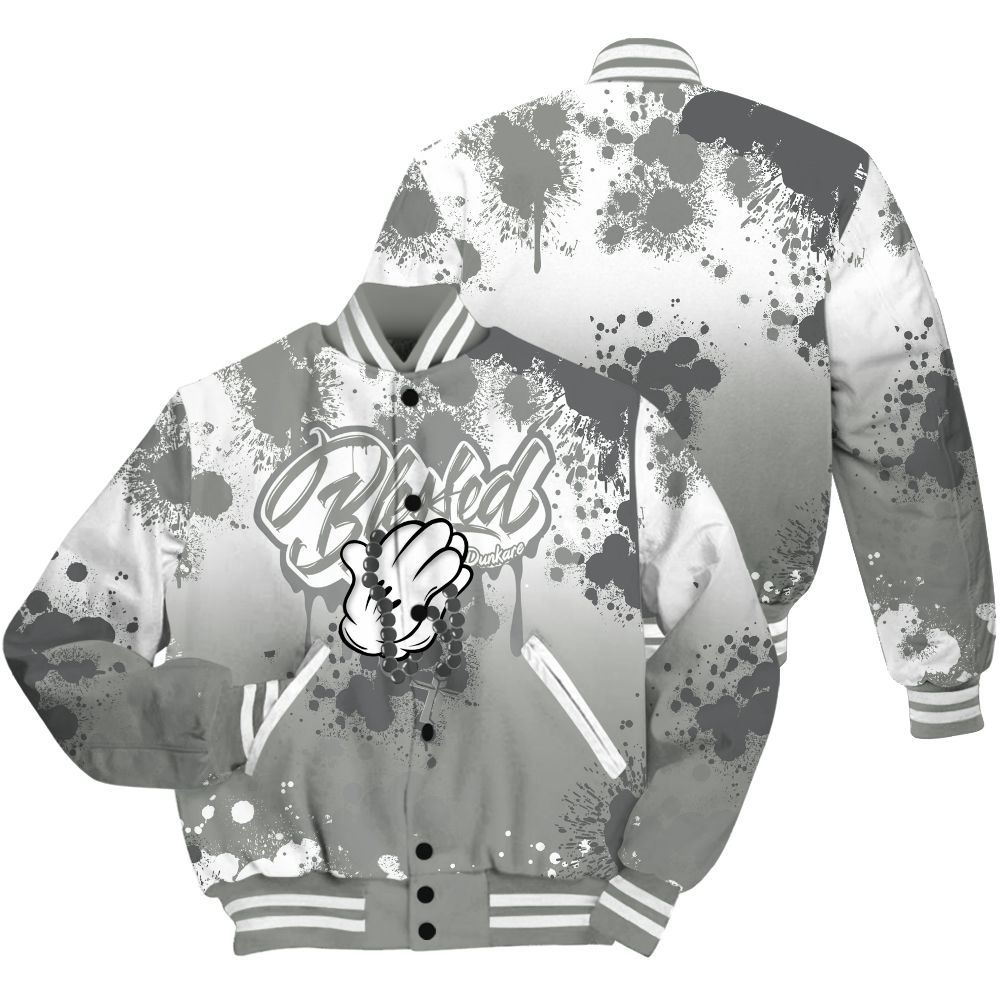 Varsity Jacket To Match Paris Cement Grey 4s Shirt, God Blessed Dripping All Over Print
