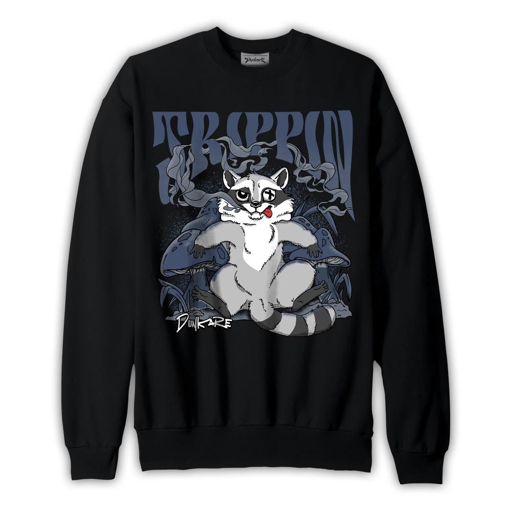 Sweatshirt To match Low Diffused Blue 11s Sweatshirt - Trippin Raccoon Graphic 1405 DNY