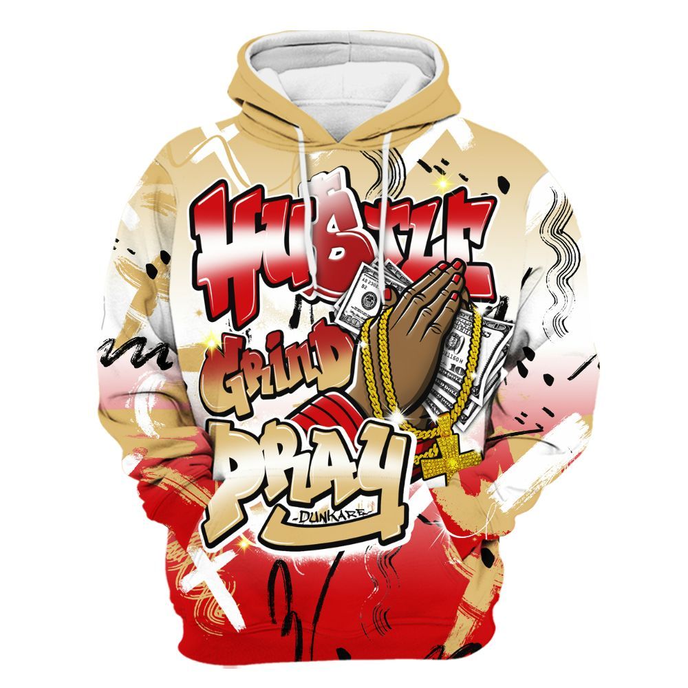 Hoodie To Match Ja 2 Halloween - Money Hustle Grind Pray All Over Print