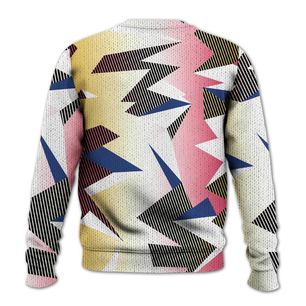 Knitted Sweater To Match Air Griffey Max Los Angeles 1s - Geometric Camouflage Pattern