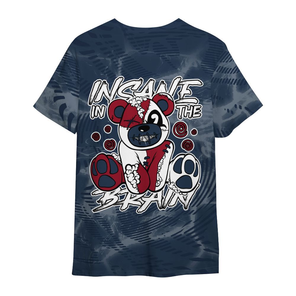 Shirt To Match White Midnight Navy 6s - Insanes Bear Fume All Over Print
