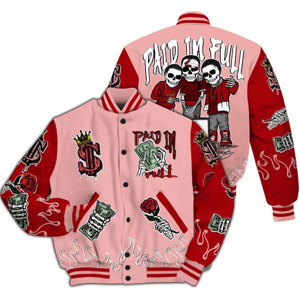 Varsity Jacket To Match Low Valentines Day 1s - Everybody Paid In All Over Print