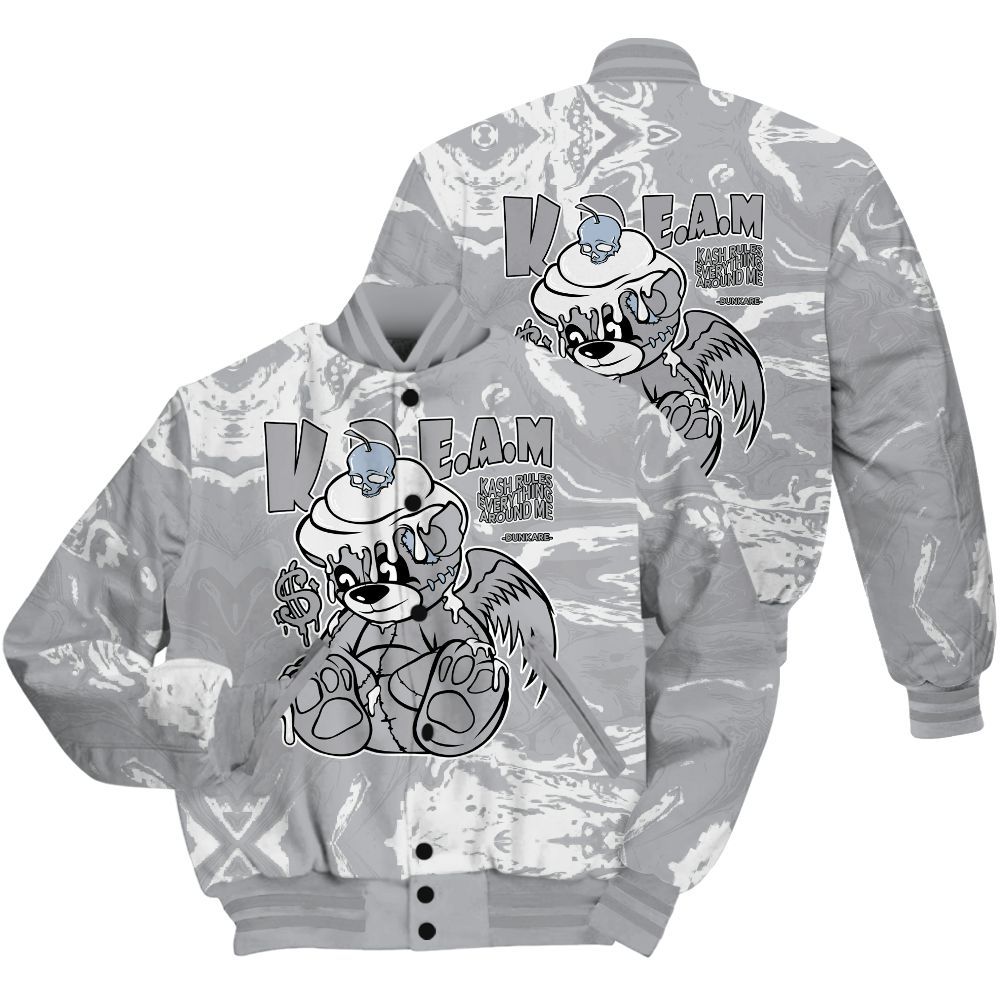 Varsity Jacket To Match Low OG Wolf Grey 1s Shirt - Loot Bear Liquid All Over Print