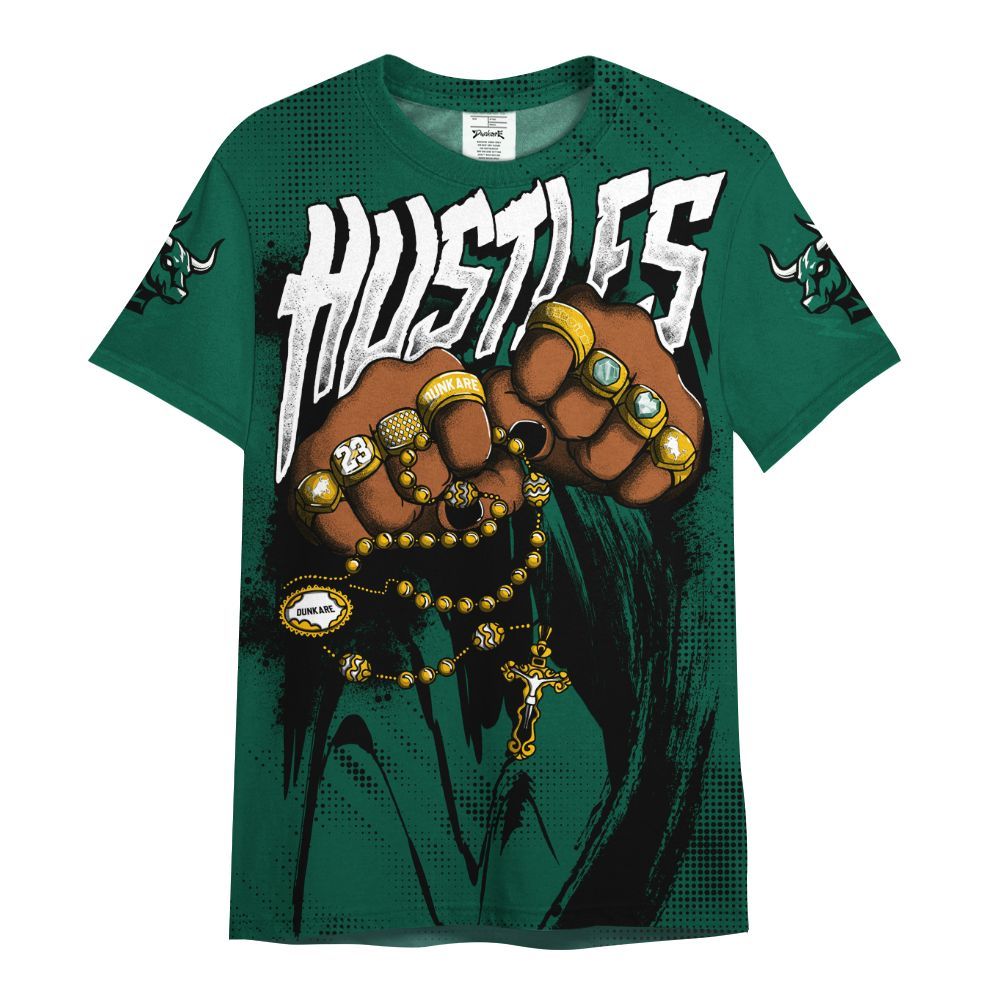 Shirt To Match Oxidized Green 4s - Hustle Make Money All Over Print