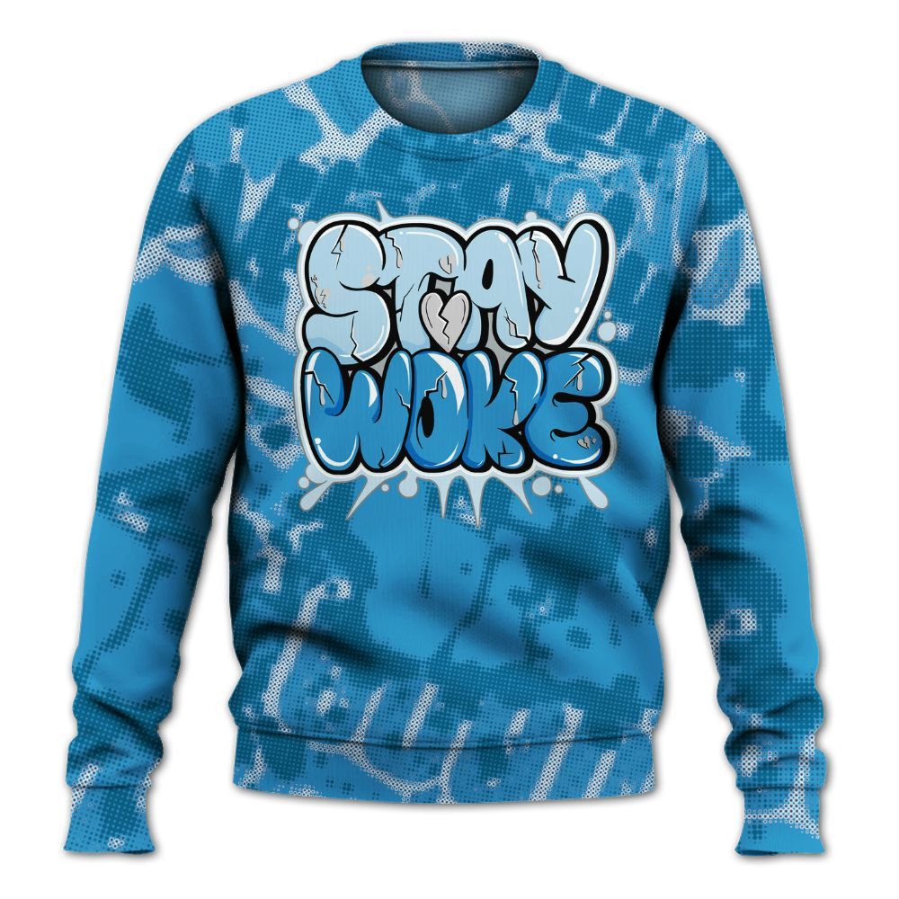Sweatshirt To Match Powder Blue 9s - Stay And Woken Street All Over Print