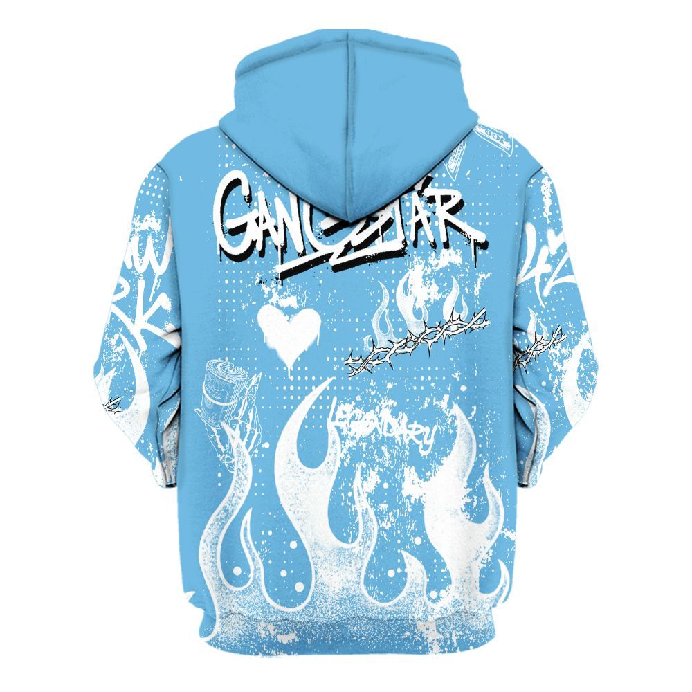 Hoodie To Match Melo 12s - Lucky Money Paid In Full Graffiti All Over Print