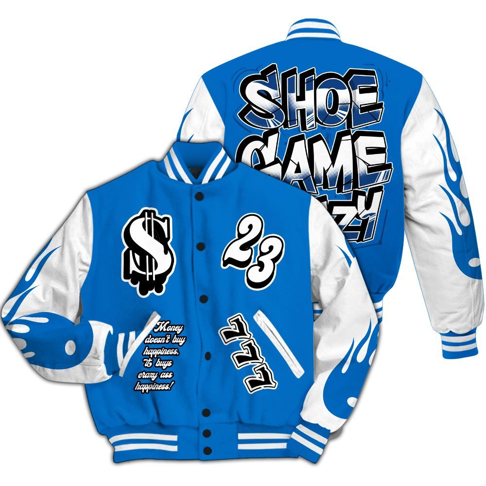 Varsity Jacket To Match Blueberry 12s - Shoe Game Crazy Graphic All Over Print