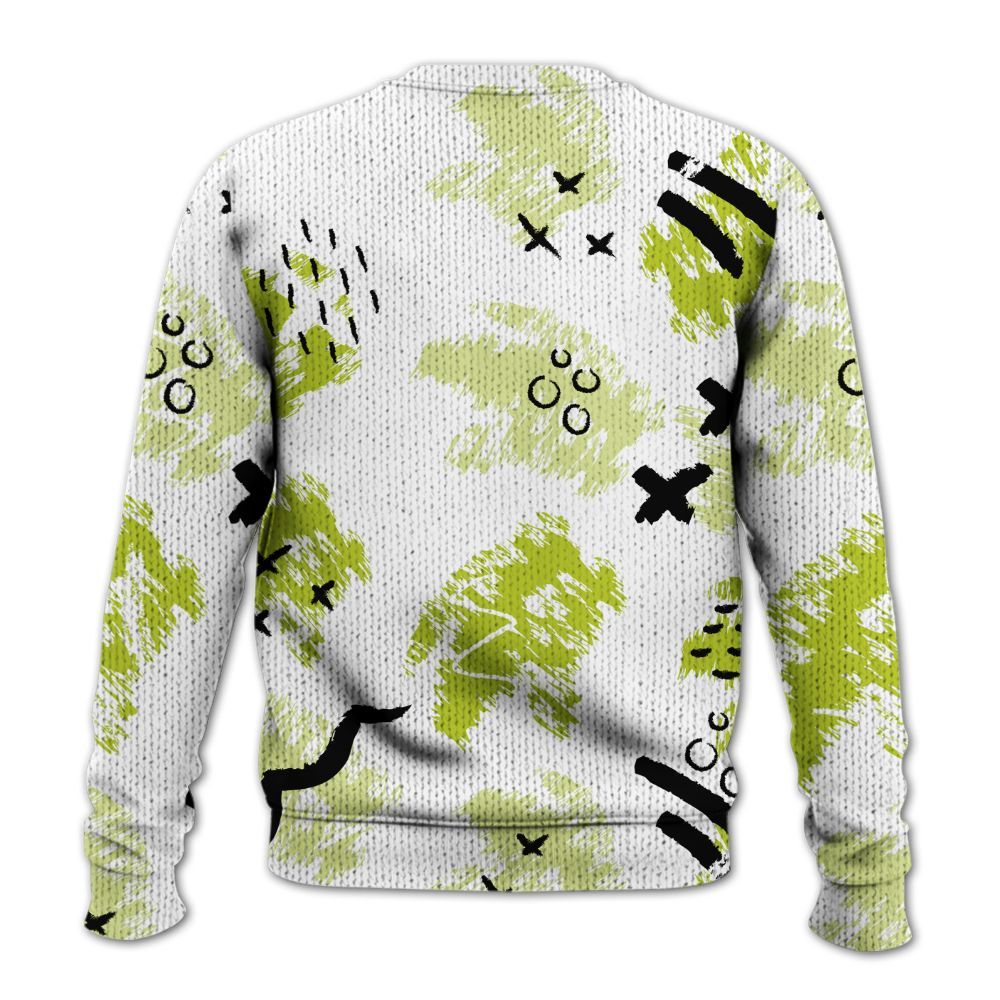 Knitted Sweater To Match Bright Cactus 13s - Real Ones Move In Streetwear