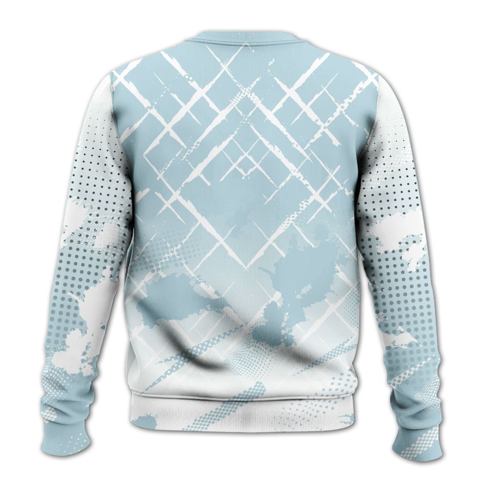 Sweatshirt To Match Mid Ice Blue 1s - Halftone Stand Business Dripping All Over Print