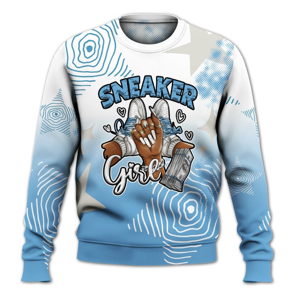 Sweatshirt To Match SB Dunk Low University Blue - Sneakerz Girlz Unique Starz All Over Print