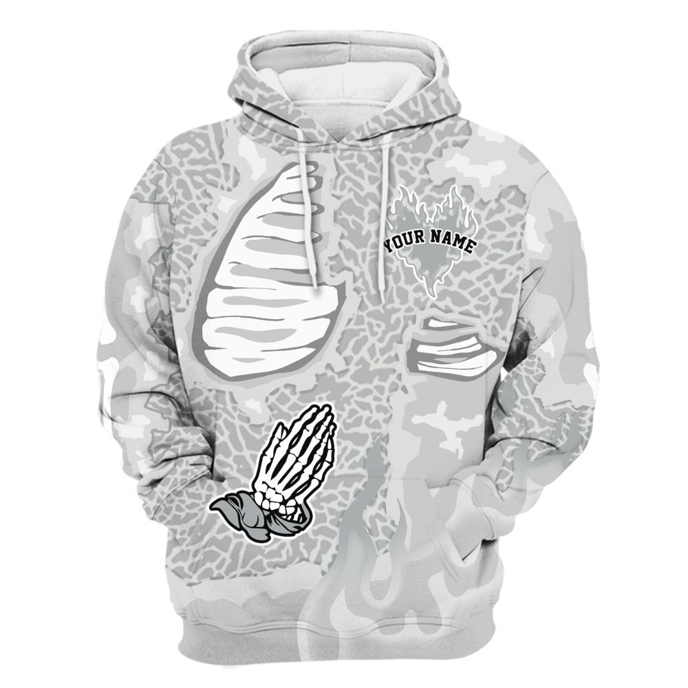Hoodie To Match Retro Pure Money 3s - Dislike Us Graphic Burning Custom Name All Over Print