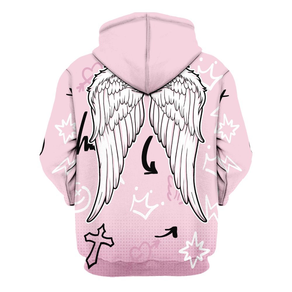 Hoodie To Match Orchid 4s - Gods Guides Me Bear Graphics All Over Print