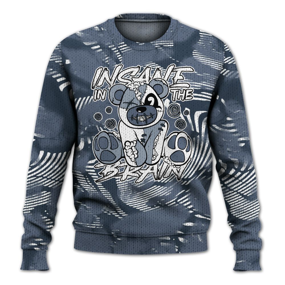 Knitted Sweater To Match Low Diffused Blue 11s - Insanes Bear Fume
