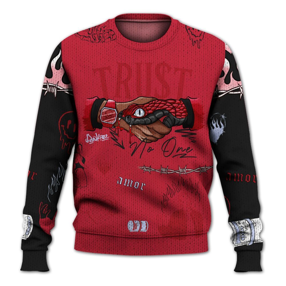 Knitted Sweater To Match Toro Bravo 6s - Snake Trust No One