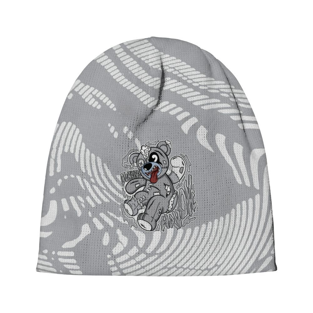 Beanie Hat To Match Low OG Wolf Grey 1s - Havok Bear Graphic