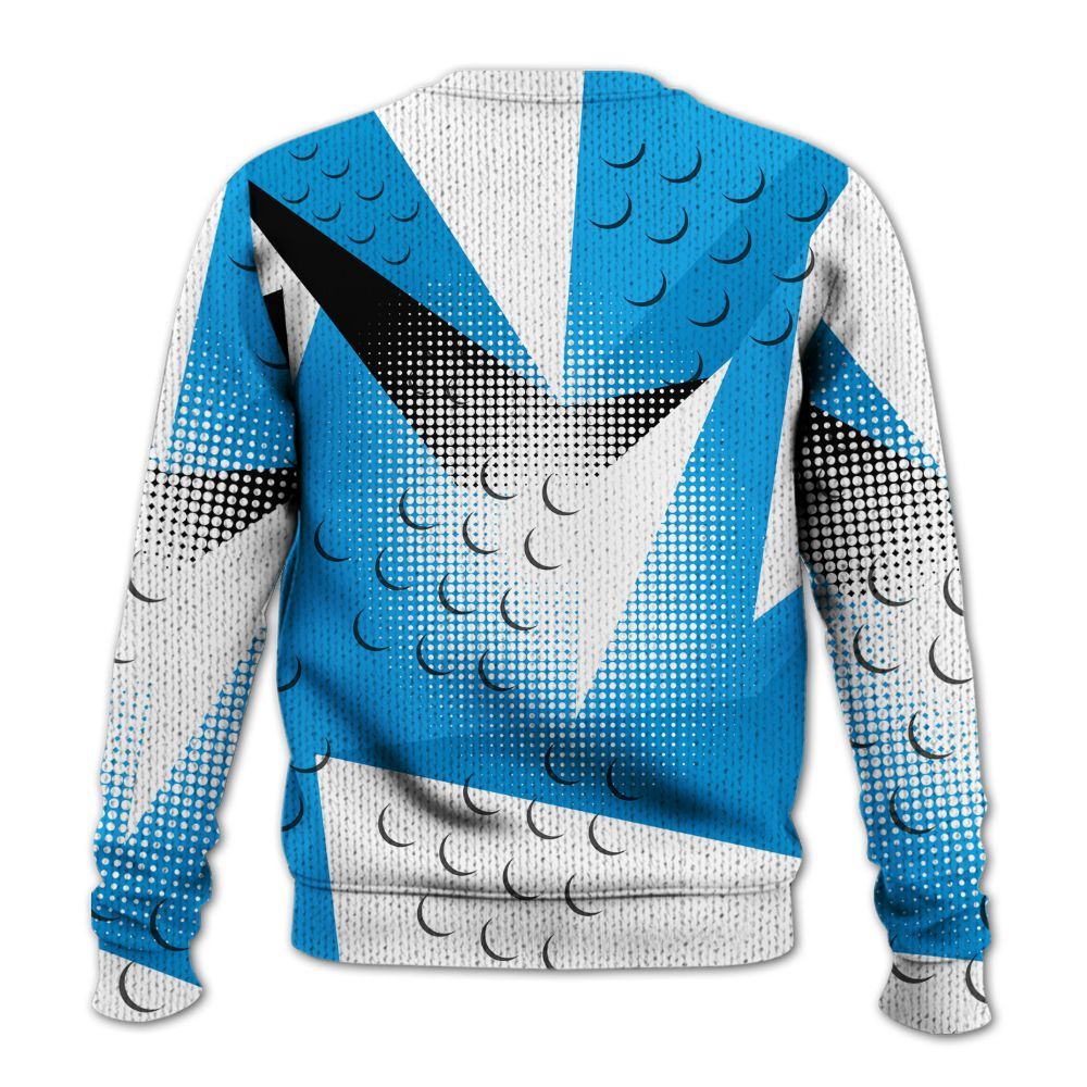 Knitted Sweater To Match Black University Blue 2022 13s - Poly Custom Name Number 23 5s