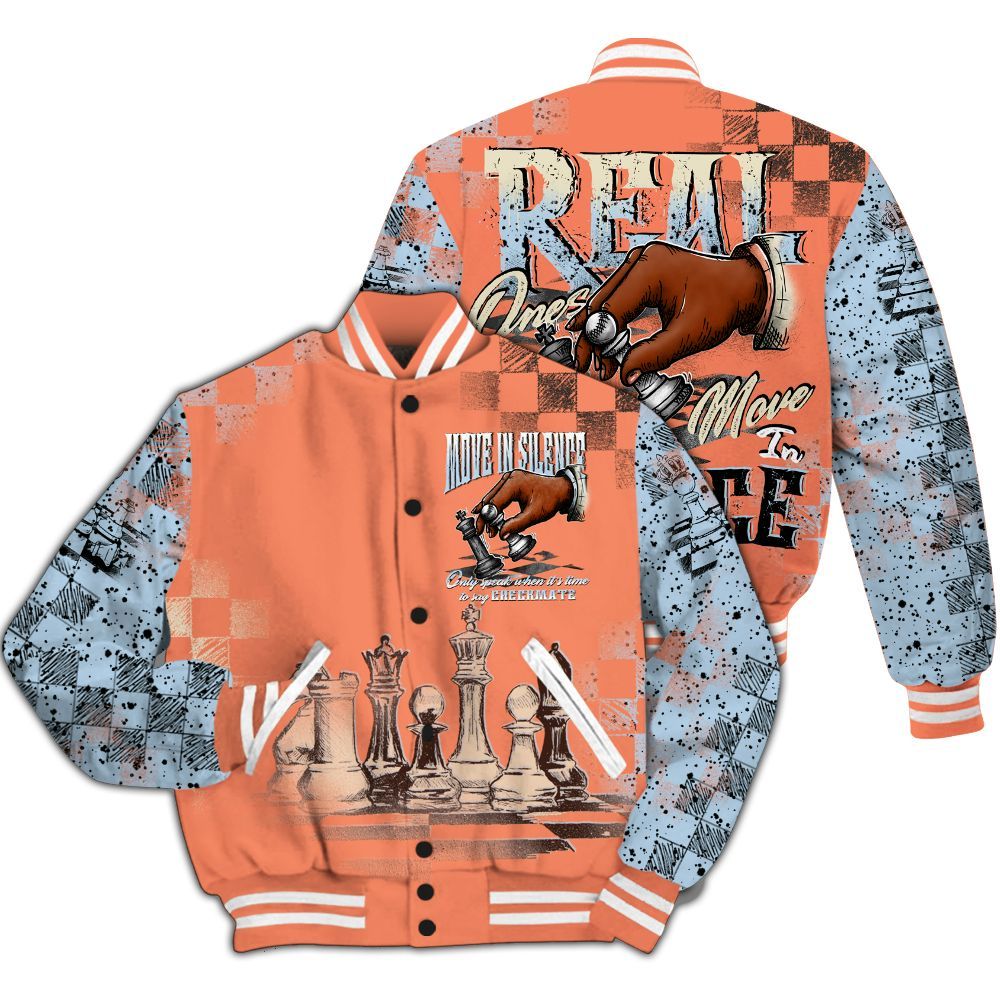 Varsity Jacket To Match DJ Khaled Crimson Bliss 5s - Chess Move In Silence All Over Print