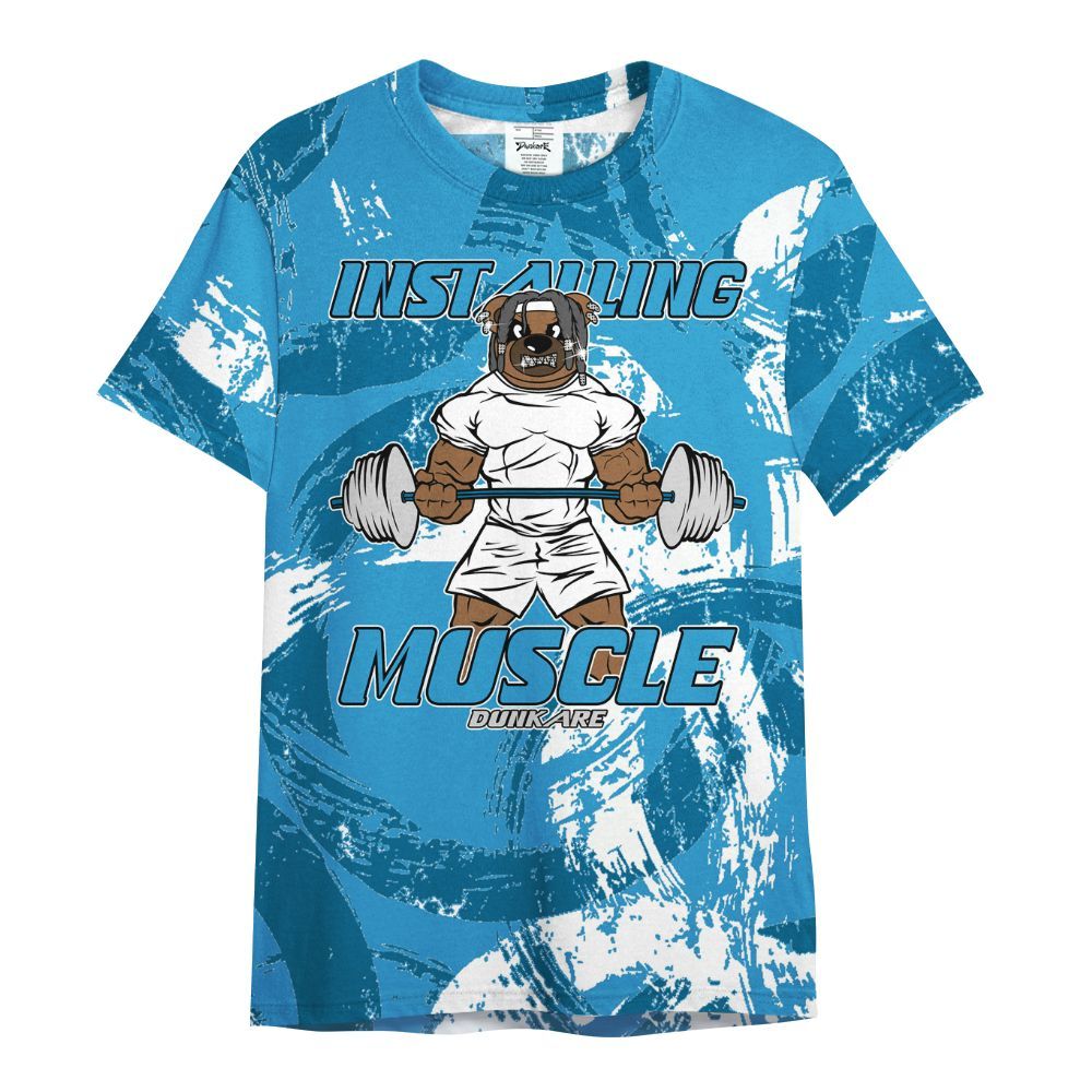 Shirt To Match Powder Blue 9s - Installing Muscle Bear Circle Slpash All Over Print