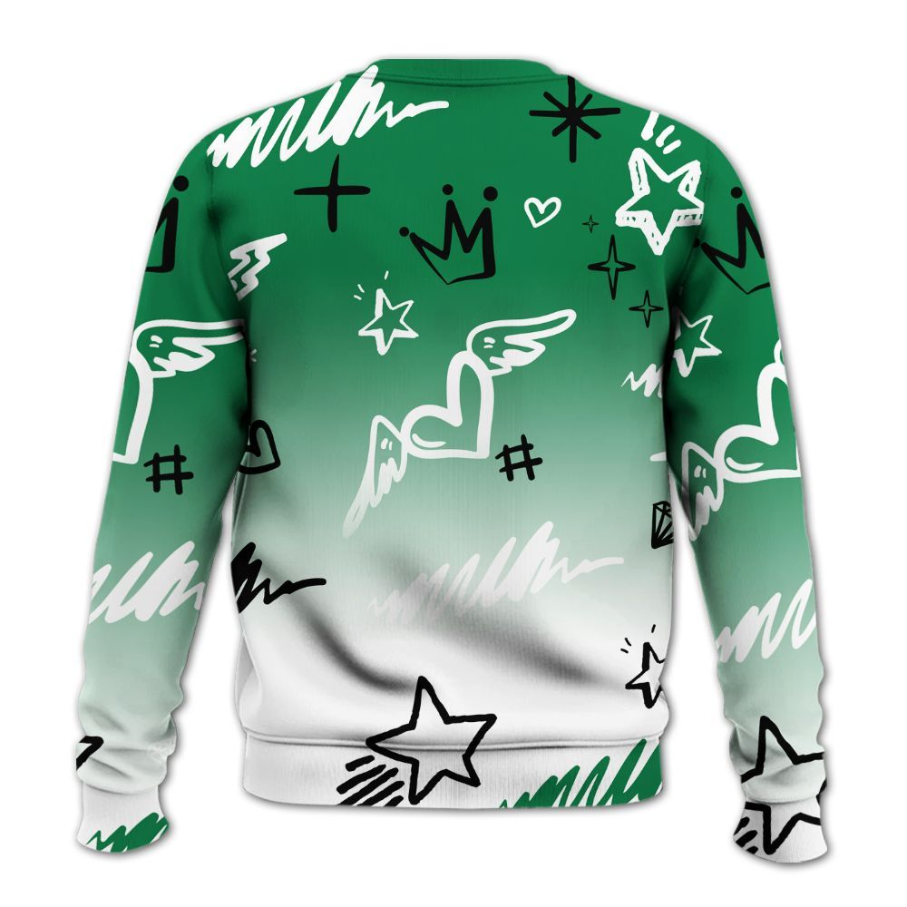 Sweatshirt To Match Pine Green 13s - Rise Shine Hustle Grind All Over Print