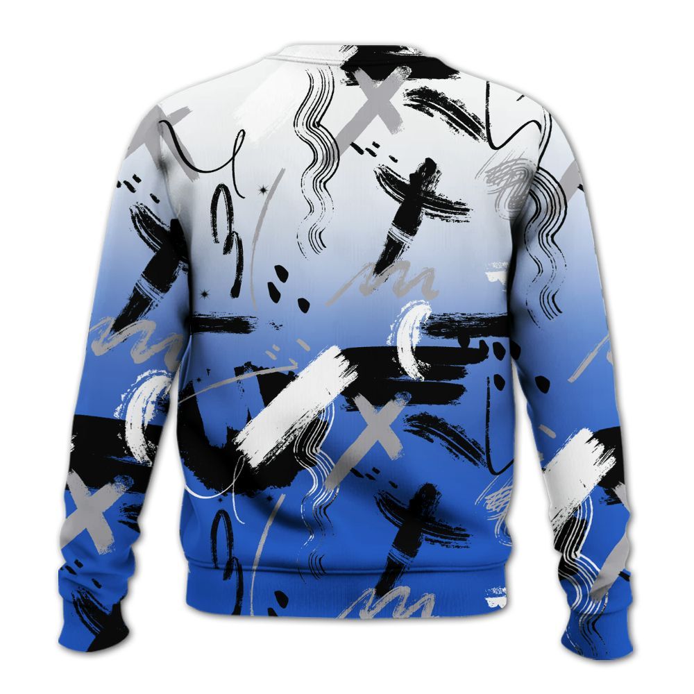 Sweatshirt To Match Retro Stealth 5s - Money Hustle Grind Pray All Over Print