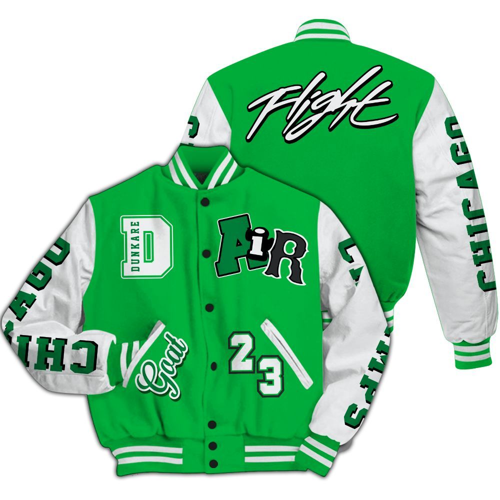 Varsity Jacket To Match Lucky Green 5s - AIR Number 23 GOAT All Over Print