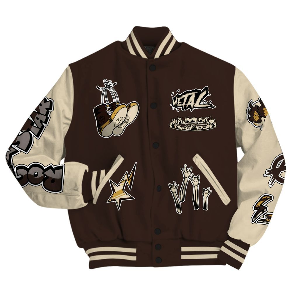 Varsity Jacket To Match 2025 Retro Earth 5s - Punk Rock Raccoon All Over Print
