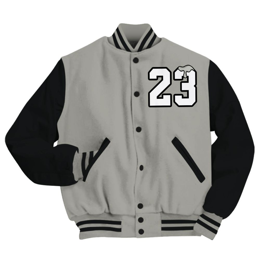 Varsity Jacket To Match High Satin Shadow 1s - Custom Name Number 23 Drip All Over Print