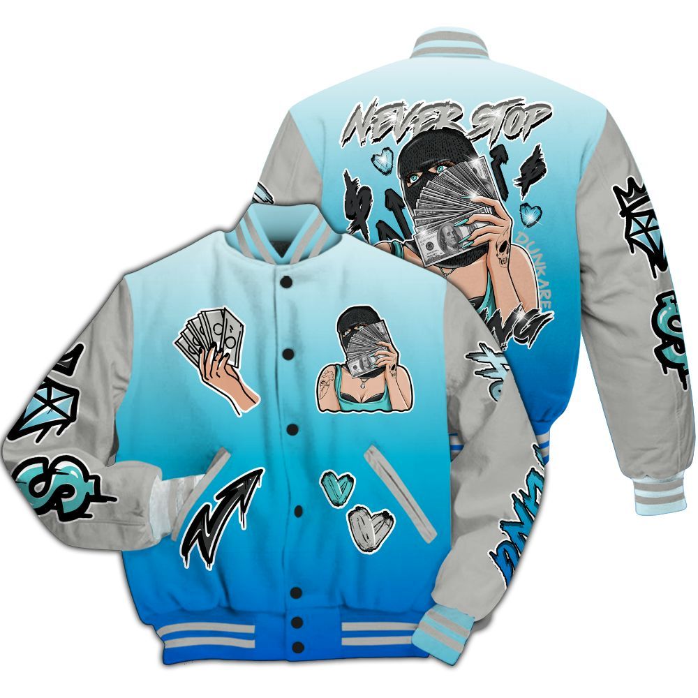 Varsity Jacket To Match Air Max One Block Down Blue - Hustling Unique All Over Print