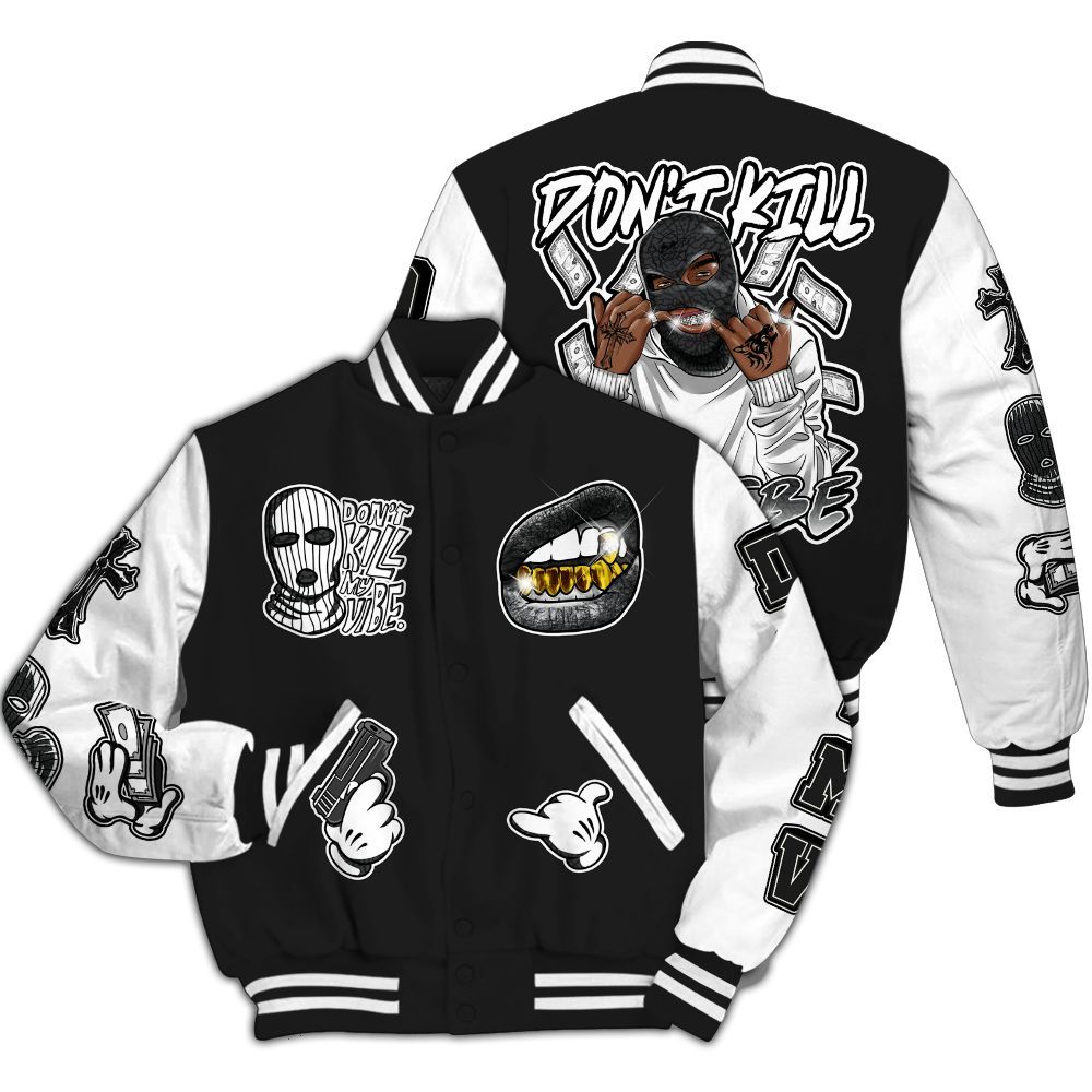 Varsity Jacket To Match Black Cat 3s - Vibe.Unique All Over Print