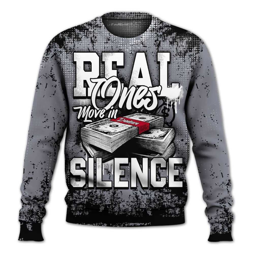 Sweatshirt To Match Retro Black Flint 13s - Move In Silence Money Street Retro All Over Print
