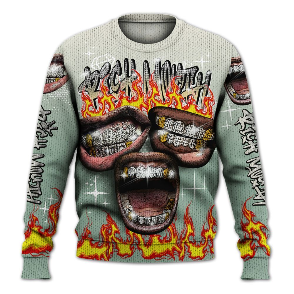 Knitted Sweater To Match Joins Year Of The Snake 5s - Rich Mouth Fire Rap Retro 90s