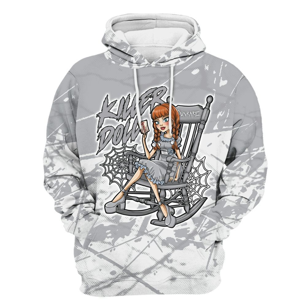 Hoodie To Match Low OG Wolf Grey 1s - Killer Doll-A Halloween Profound All Over Print