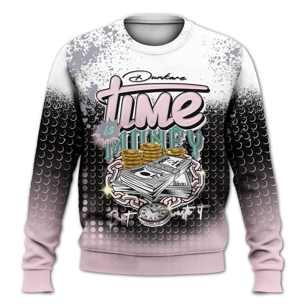 Sweatshirt To Match Retro Easter 5s - Halftone Time Is Money All Over Print