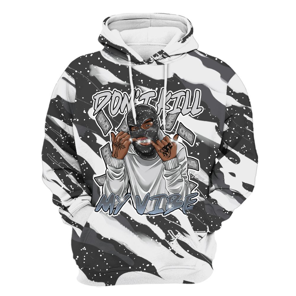 Hoodie To Match Reverse Black White 6s - Vibe.Unique Colored All Over Print
