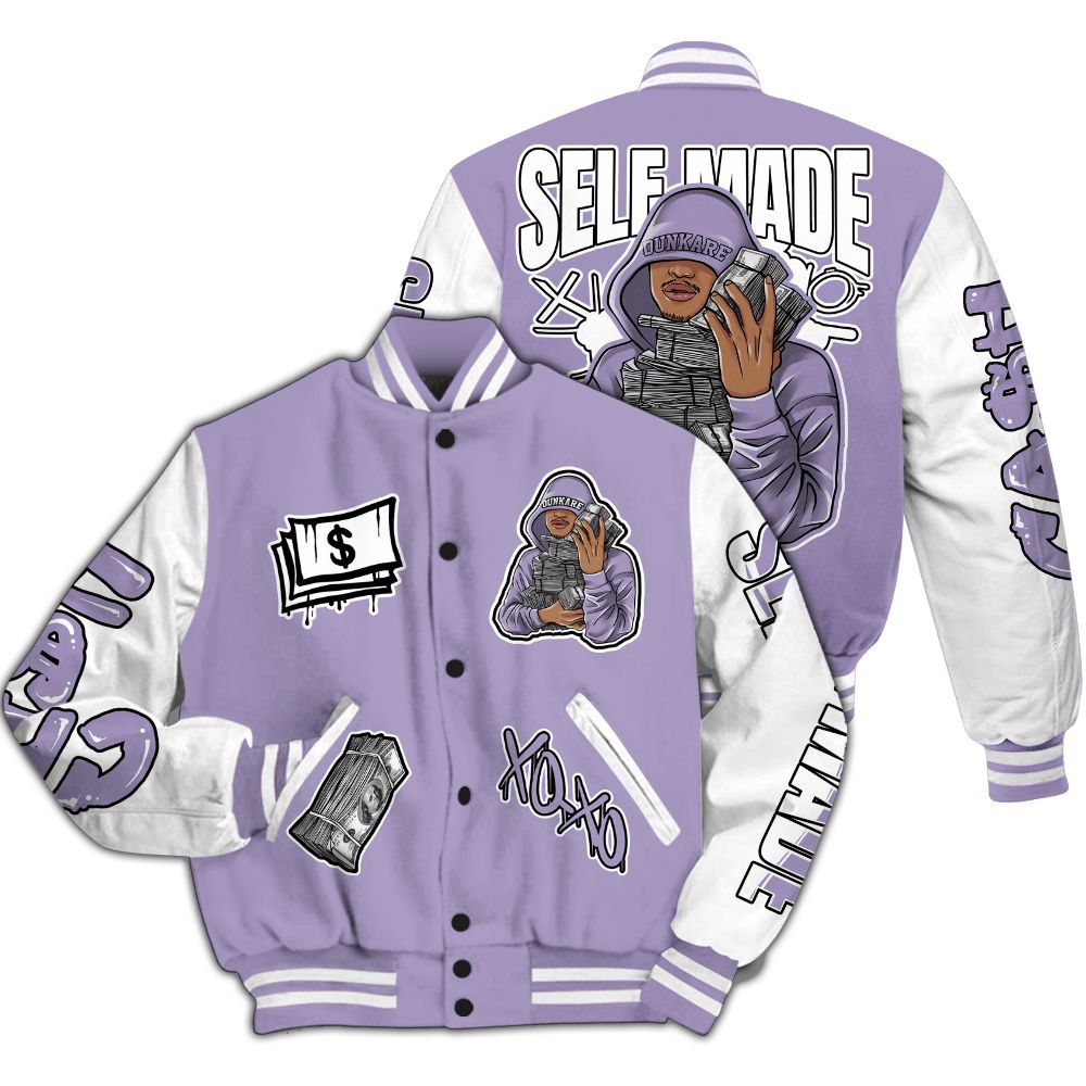 Varsity Jacket To Match Low Pure Violet 11s - Selfmade Unique All Over Print