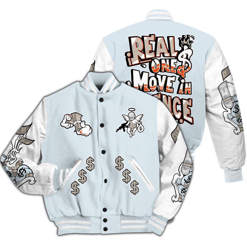 Varsity Jacket To Match High OG Alaska 1s - Ones Move In Silence Graphic All Over Print