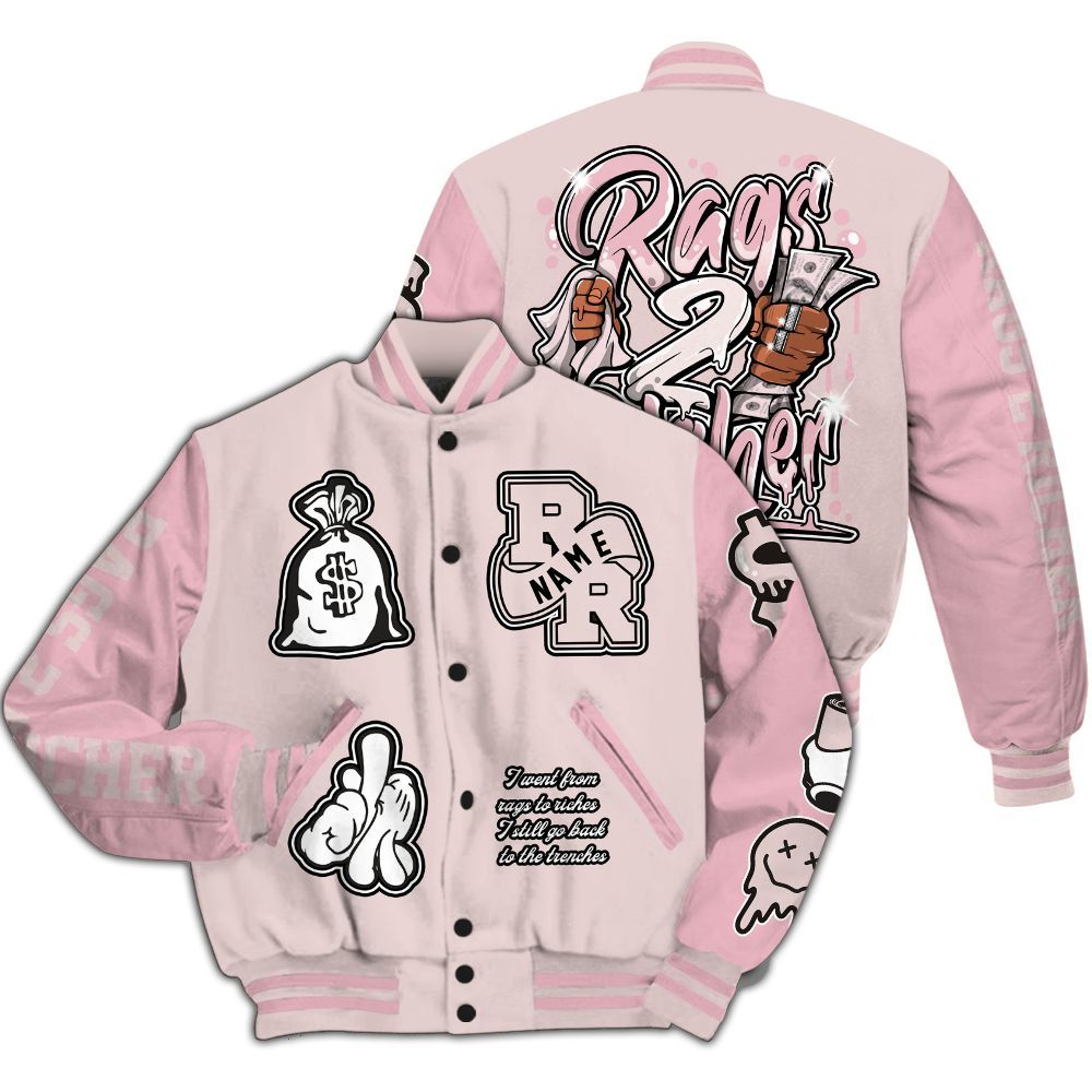 Varsity Jacket To Match Dunk Low KD 17 Aunt Pearl - Rag 2 Rich Graphic Custom Name All Over Print