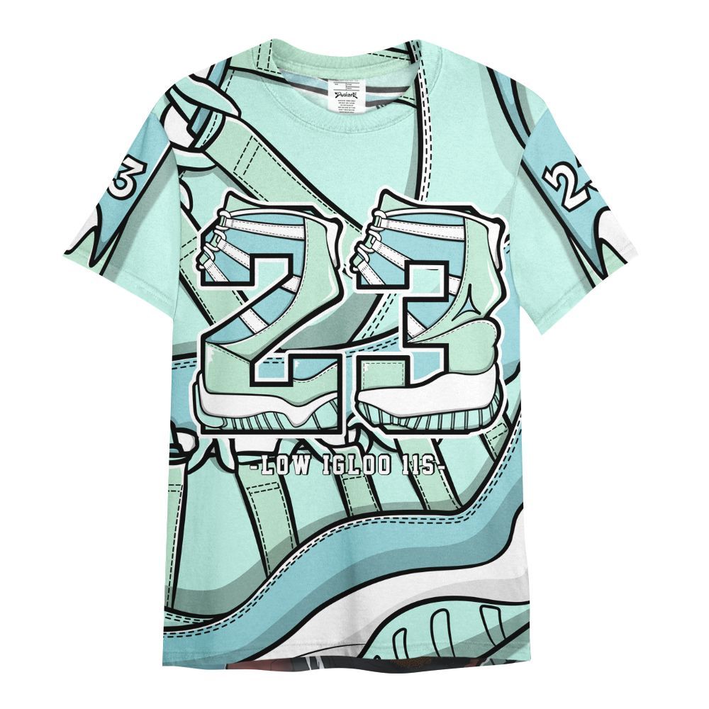 Shirt To Match Retro Low Igloo 11s - DNumber 23 Style 11s All Over Print
