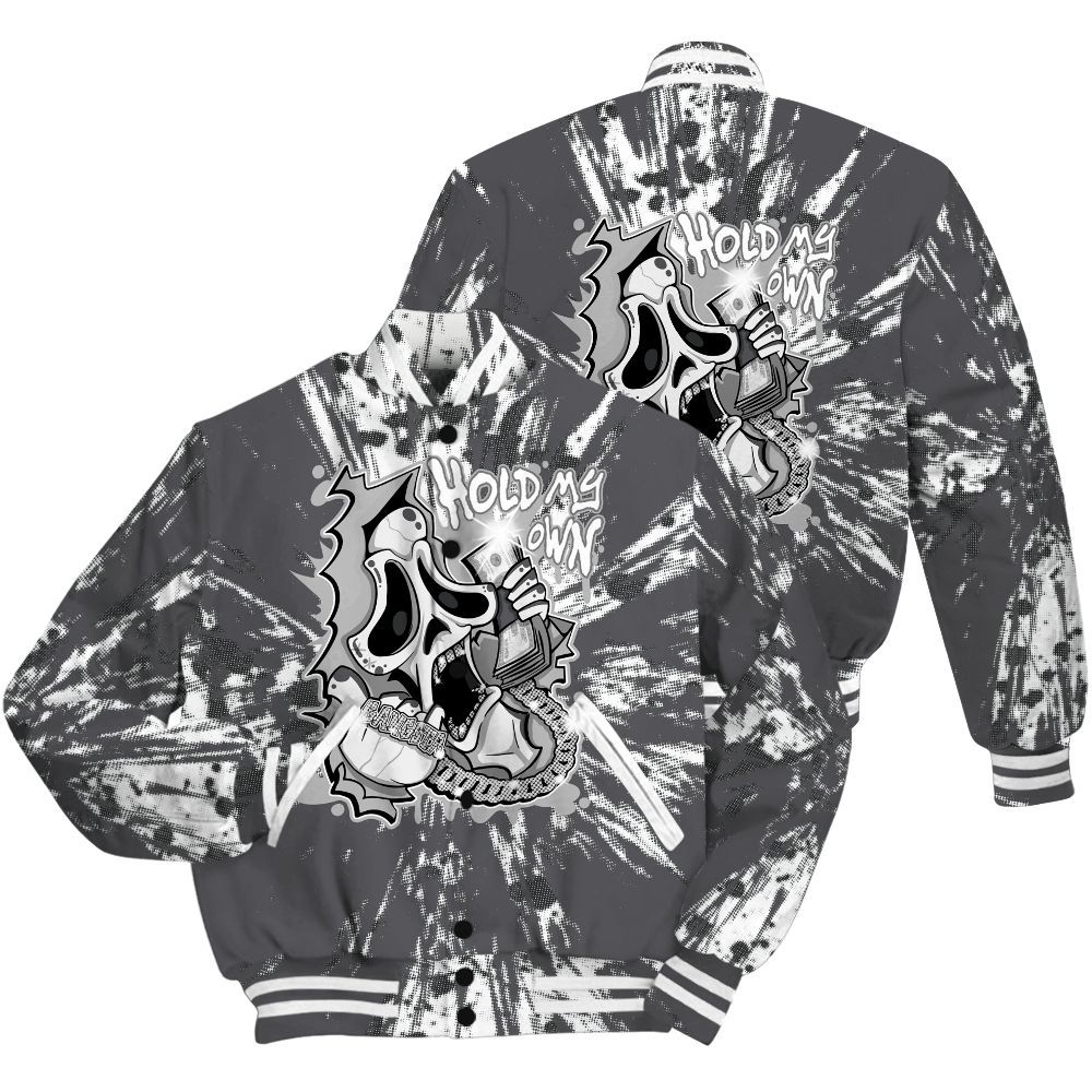 Varsity Jacket To Match White Thunder 4s Shirt - Hold My Own Graphic Halloween All Over Print