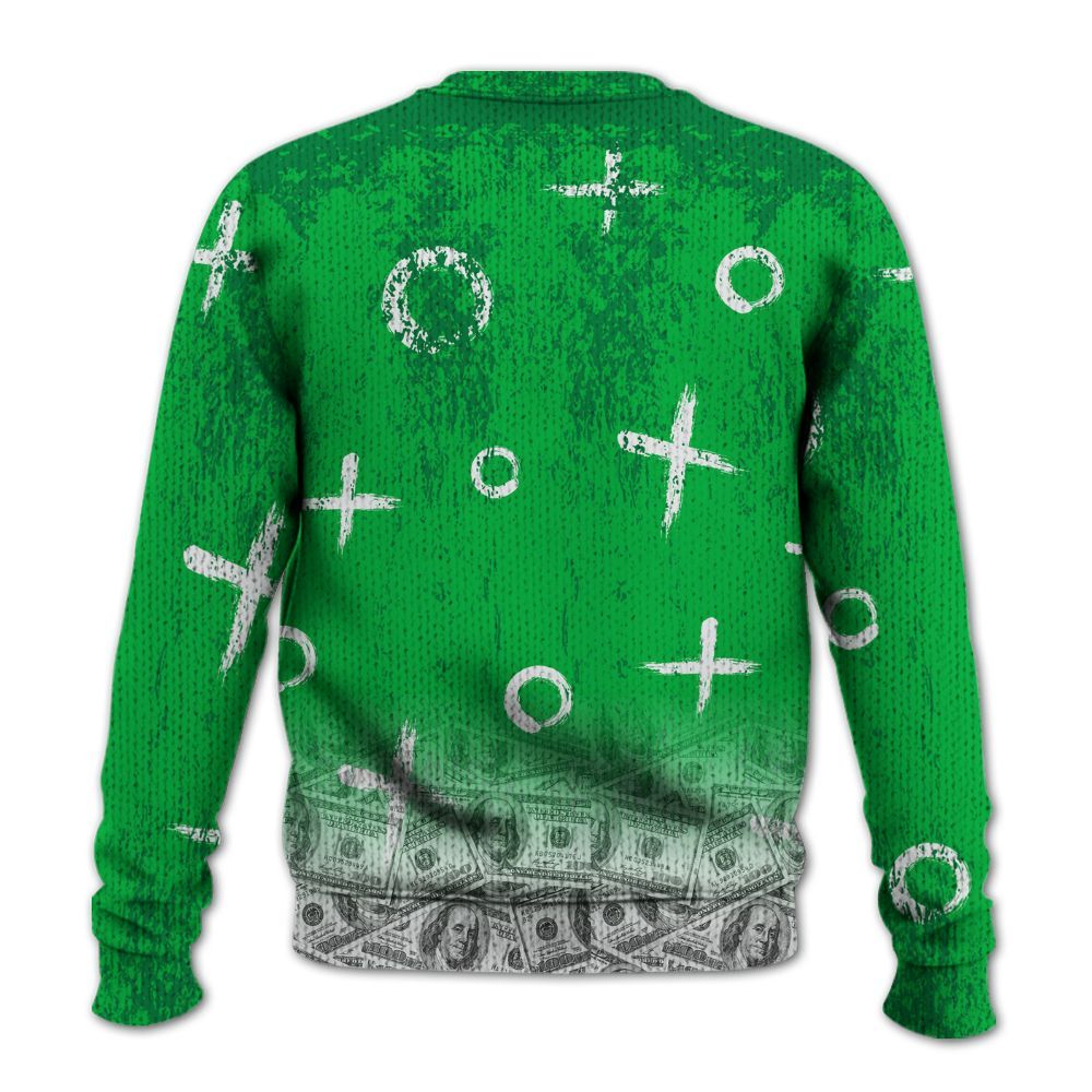 Knitted Sweater To Match Lucky Green 5s - Selfmade Unique Drip