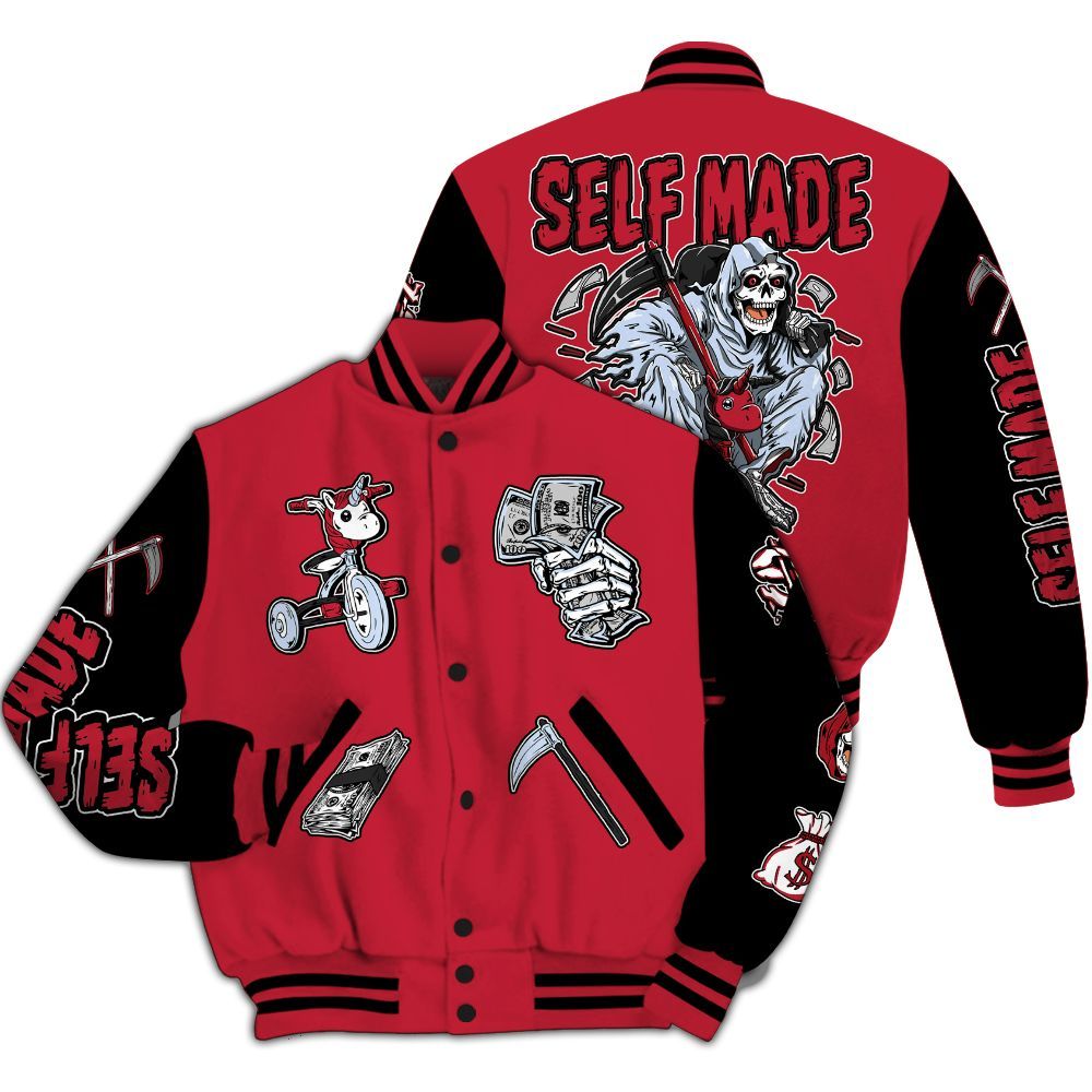 Varsity Jacket To Match Toro Bravo 6s - Self Make Skeleton All Over Print