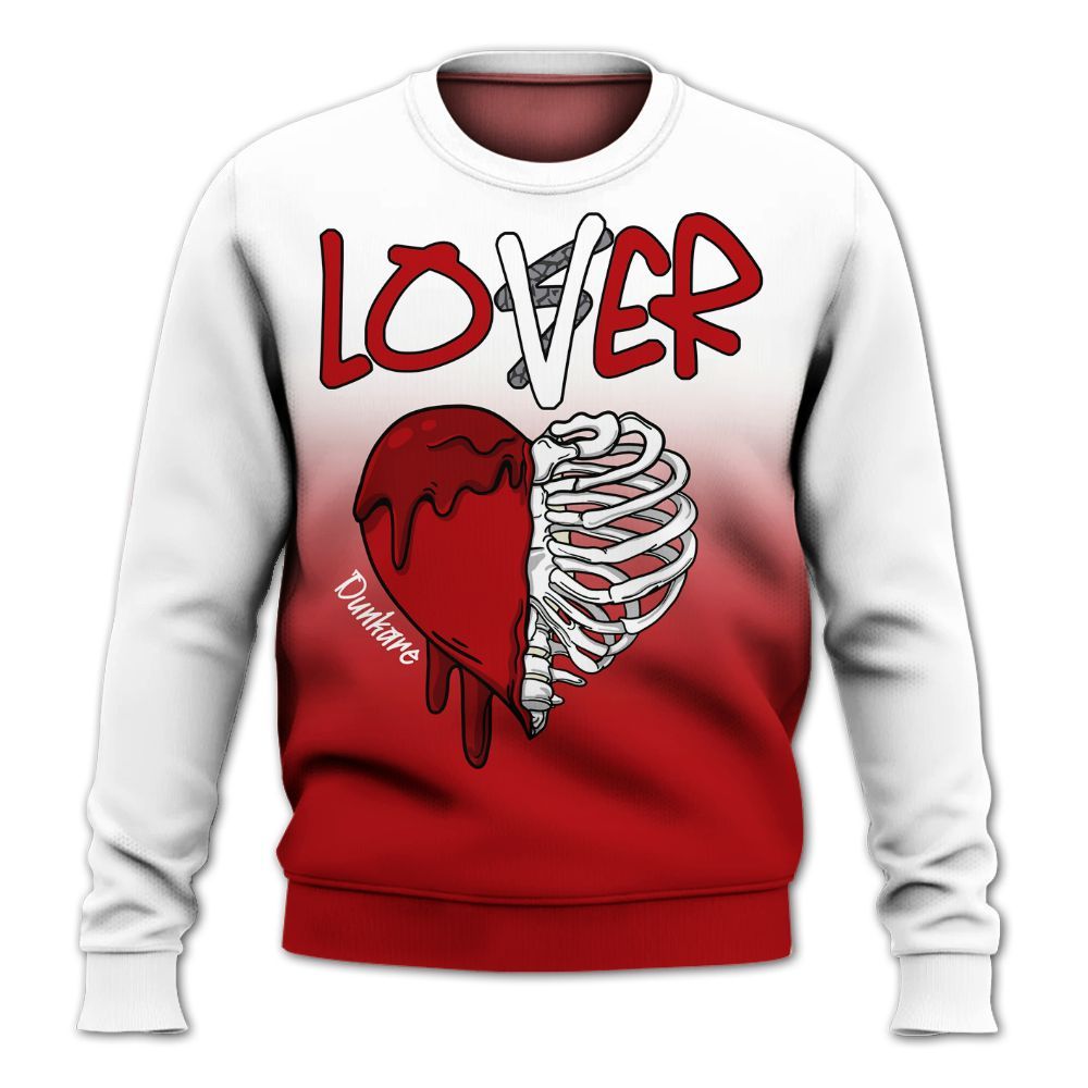 Sweatshirt To Match Cement Grey 3s - Loser Lover Dripping All Over Print